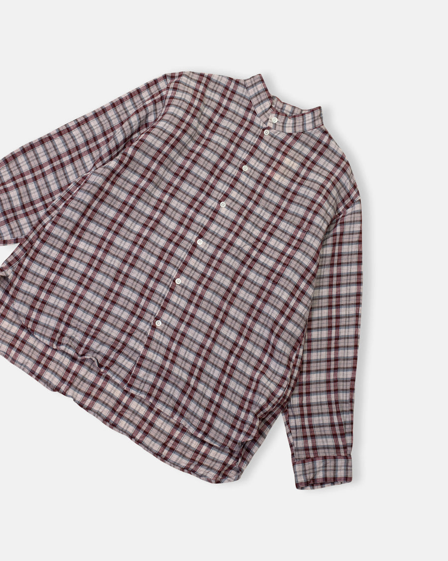 collarless shirt