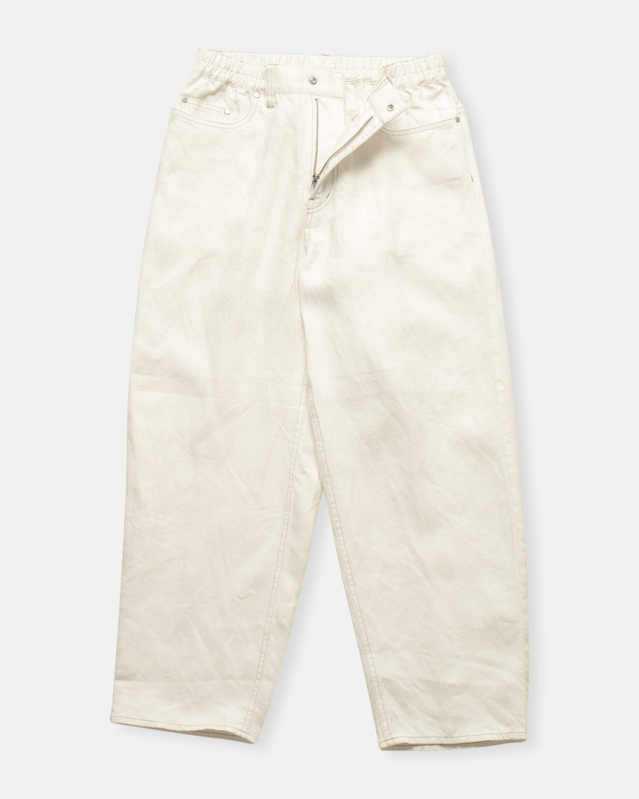 linen denim tapered pants