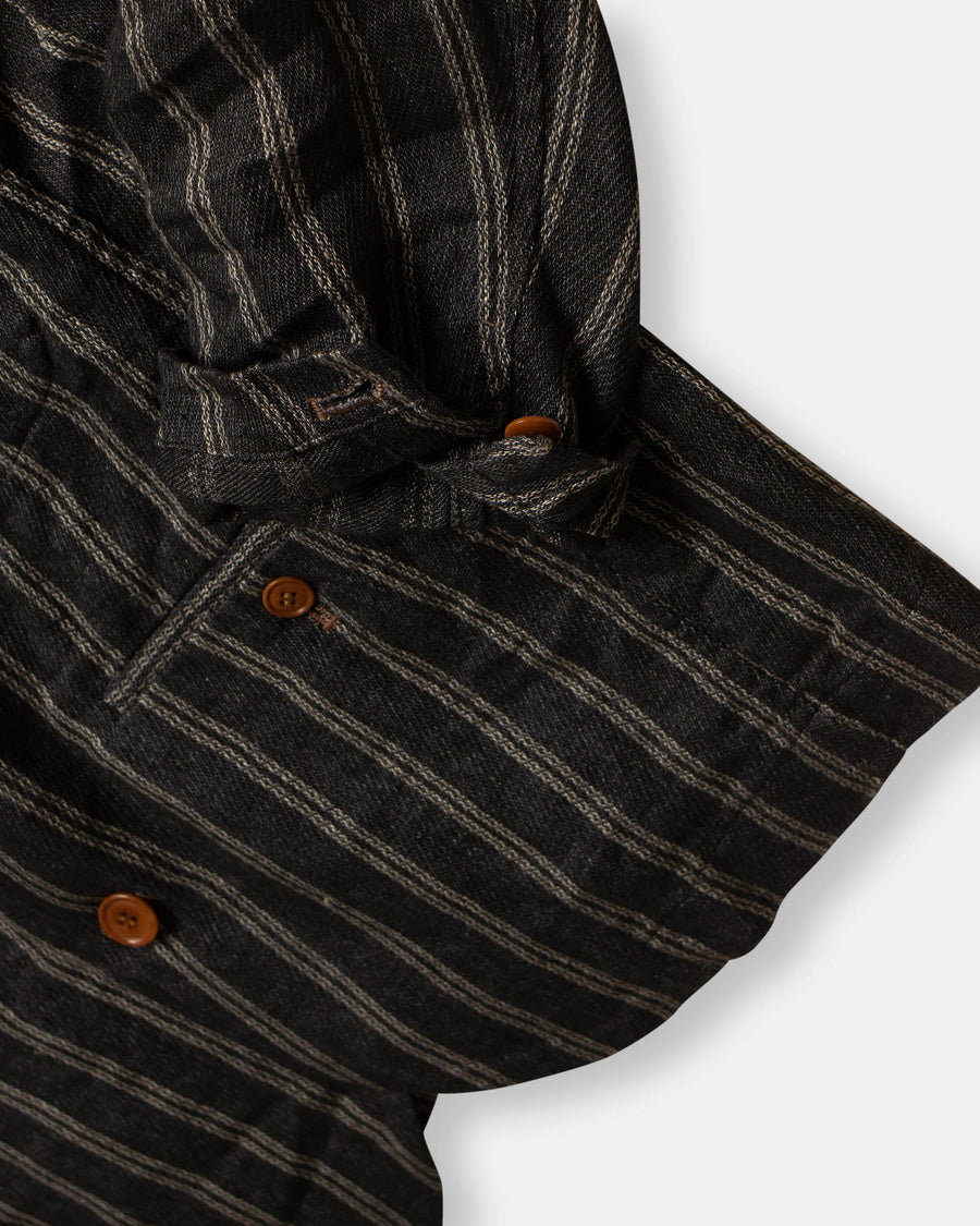 striped jacket charcoal