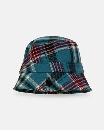 wool check bucket hat