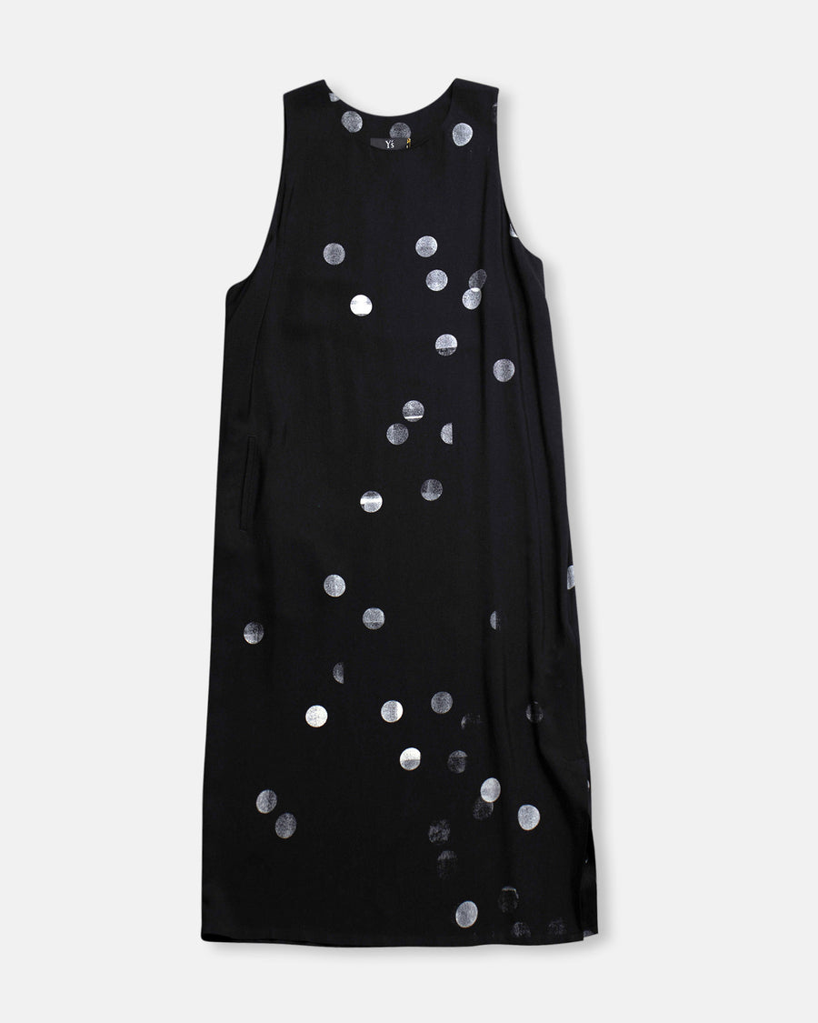 sleeveless dot dress