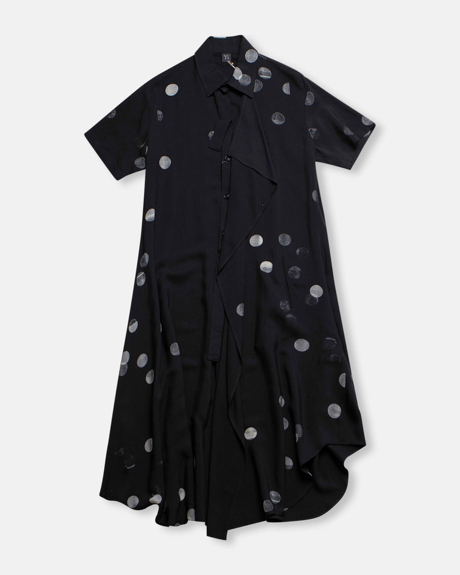 left cloth dot dress