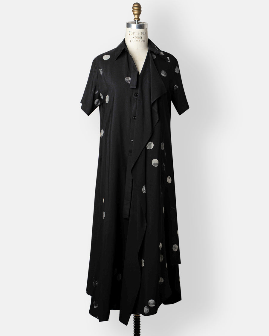 left cloth dot dress