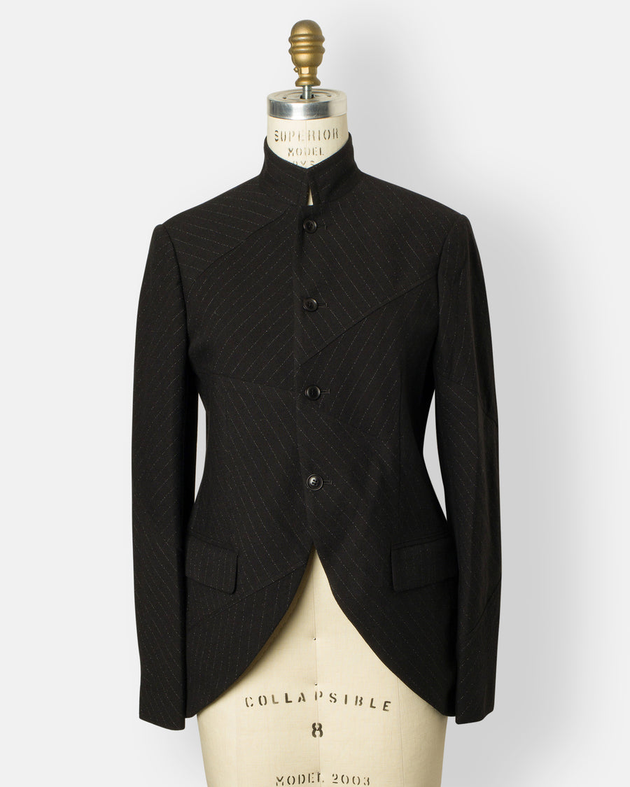 pinstripe panel jacket