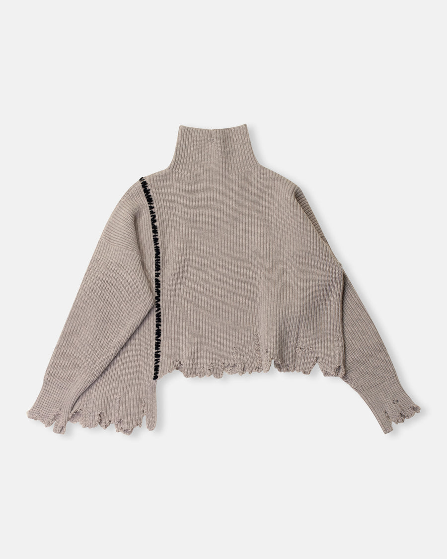 short turtleneck pullover