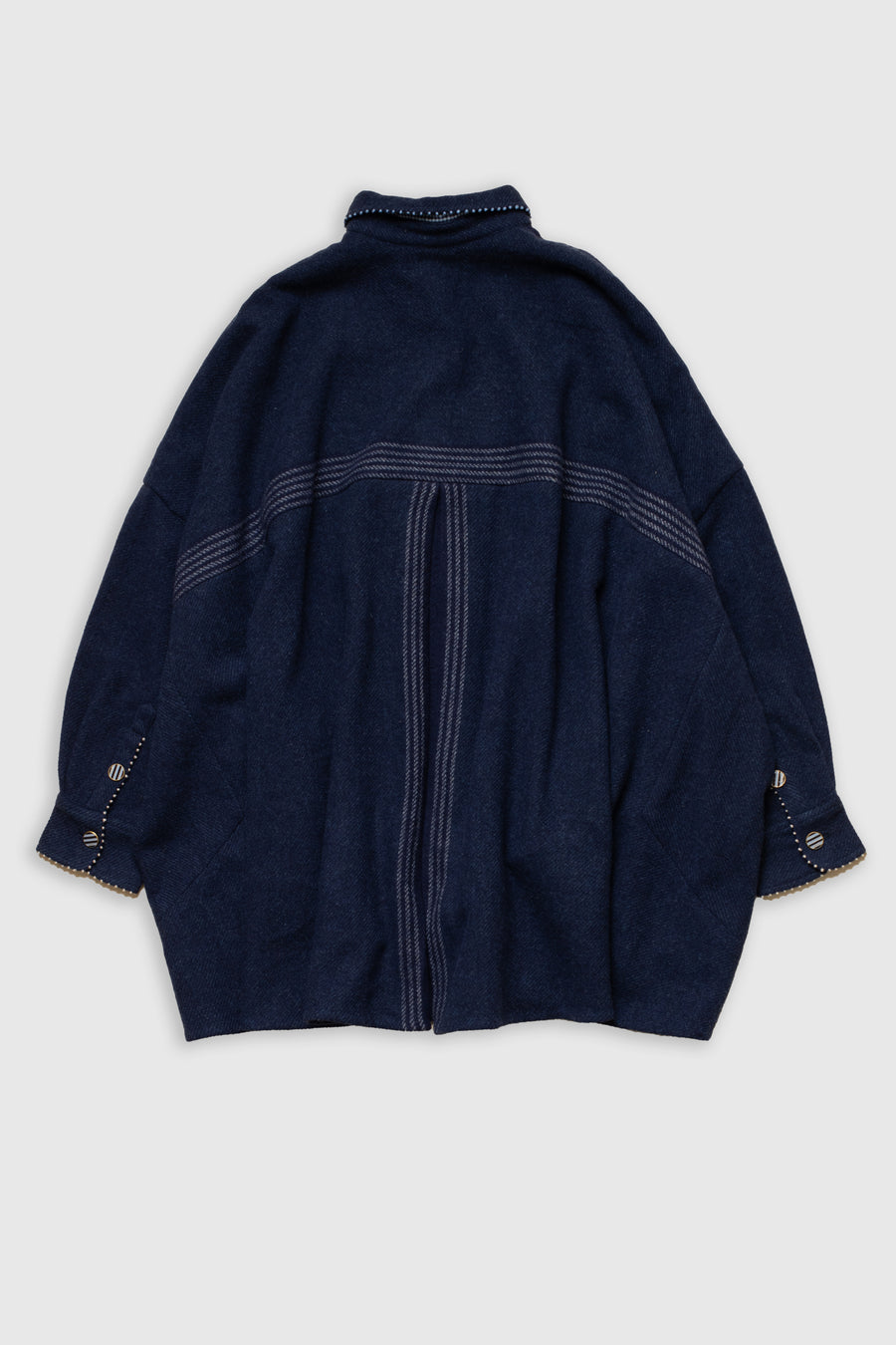 indigo french knot shirt