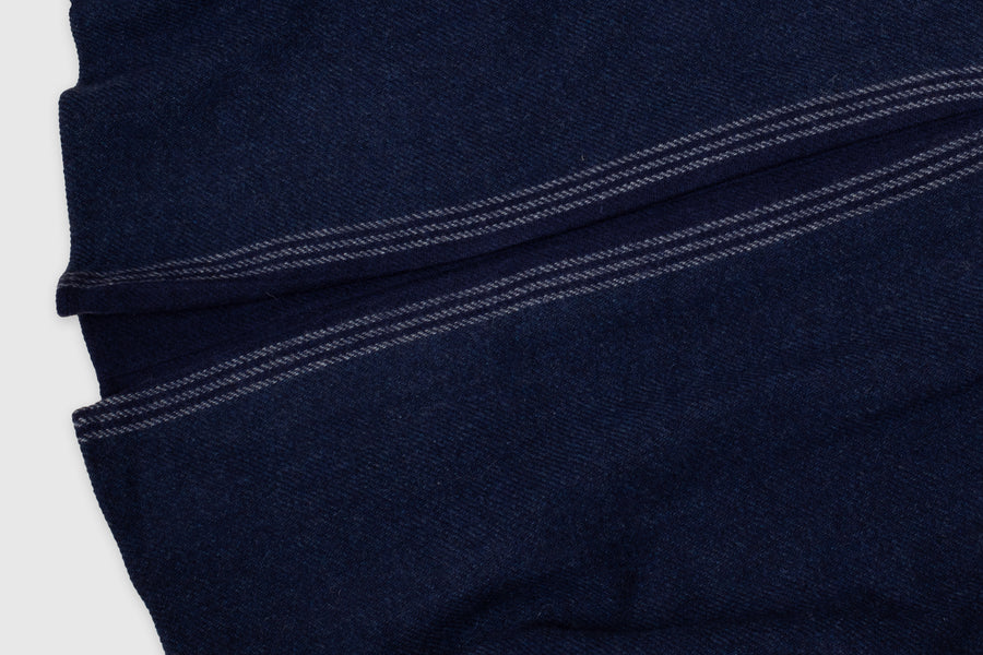 indigo french knot shirt