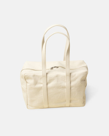 small washed cotton boston bag