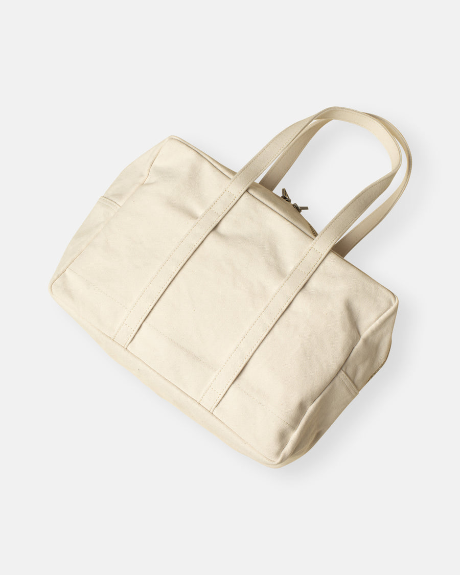 small washed cotton boston bag