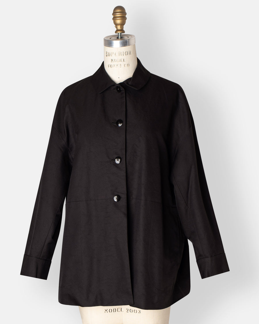 back gather shirt jacket