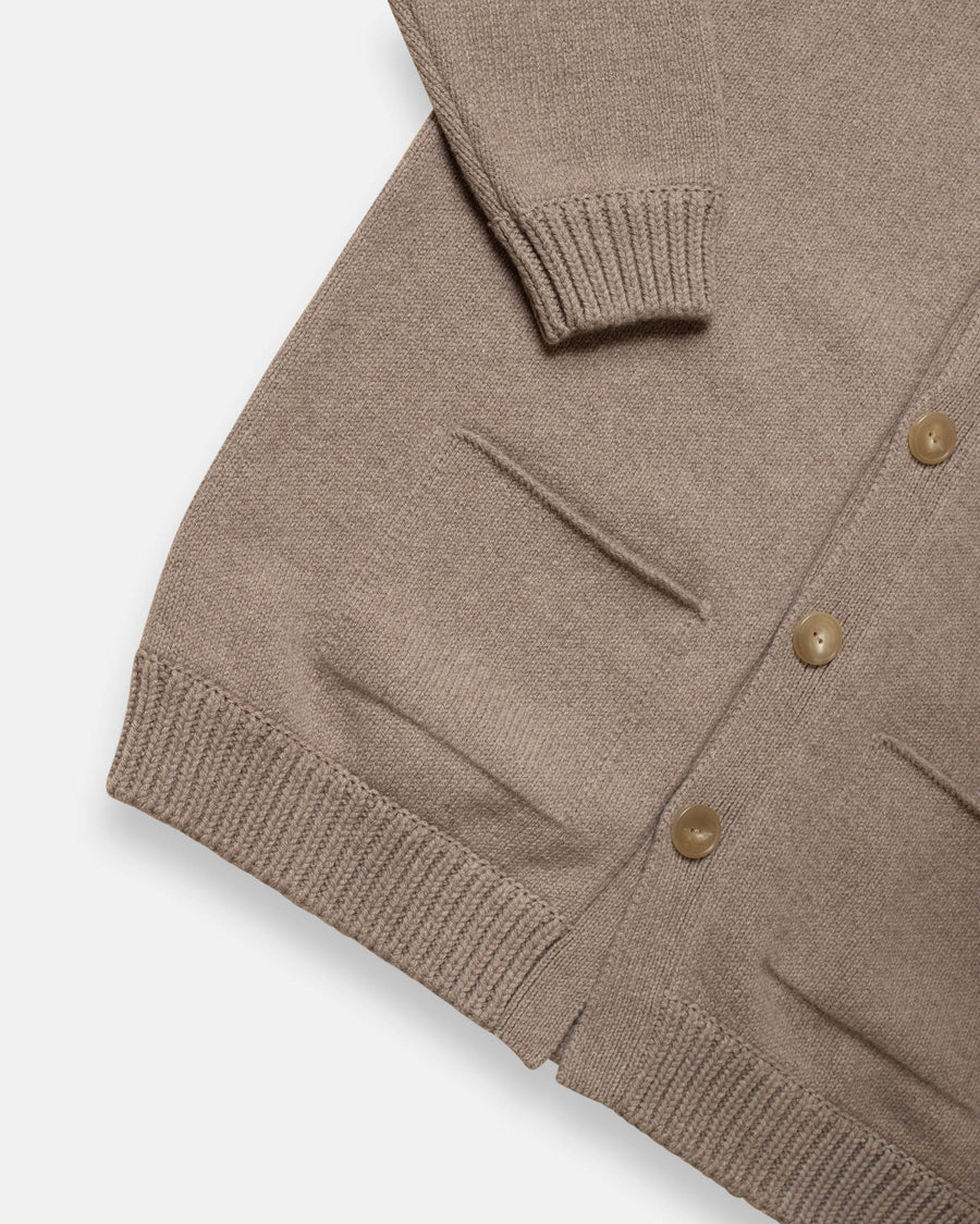 bulky rib combi cardigan