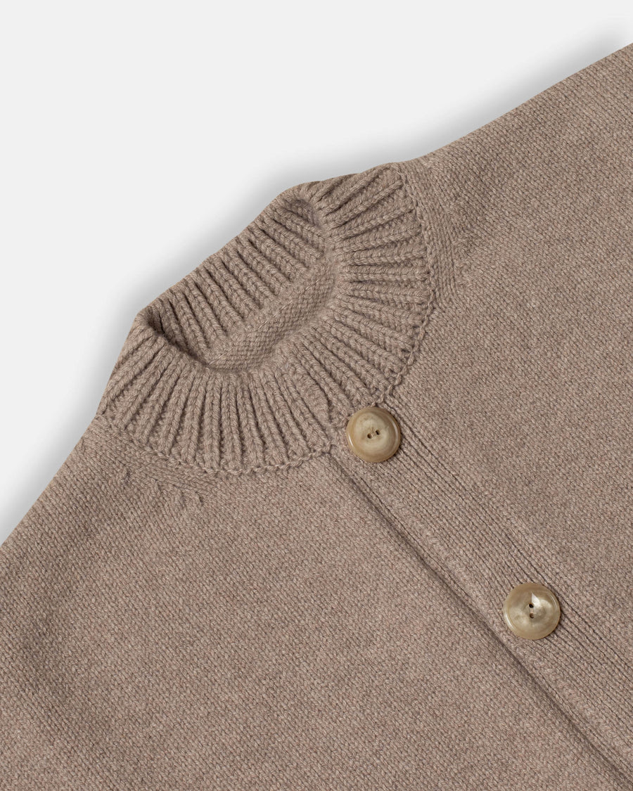 bulky rib combi cardigan