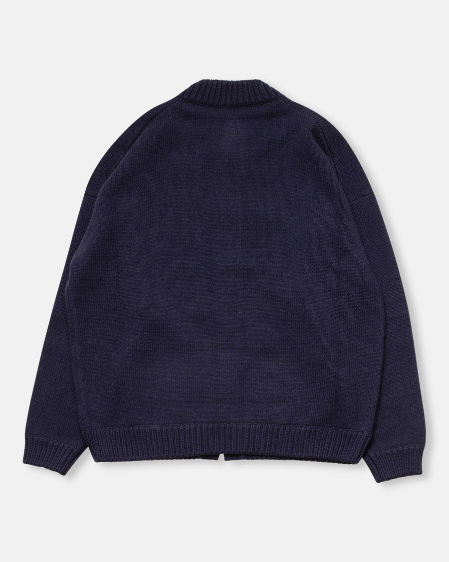 bulky rib combi cardigan