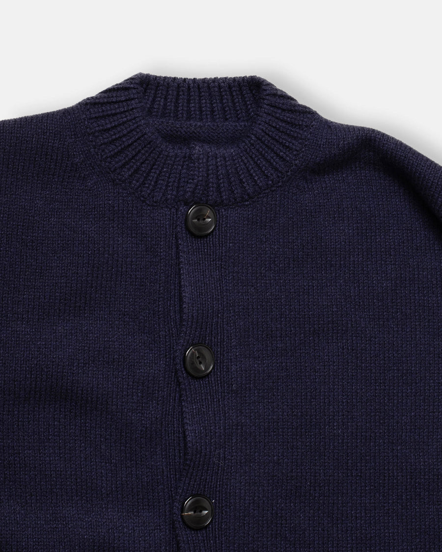 bulky rib combi cardigan