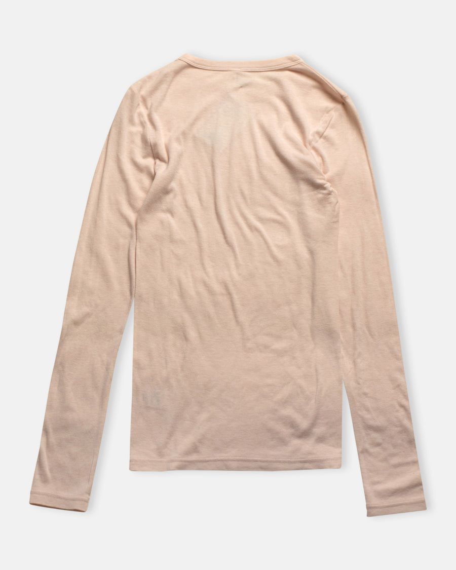 cotton silk basic long sleeve tee