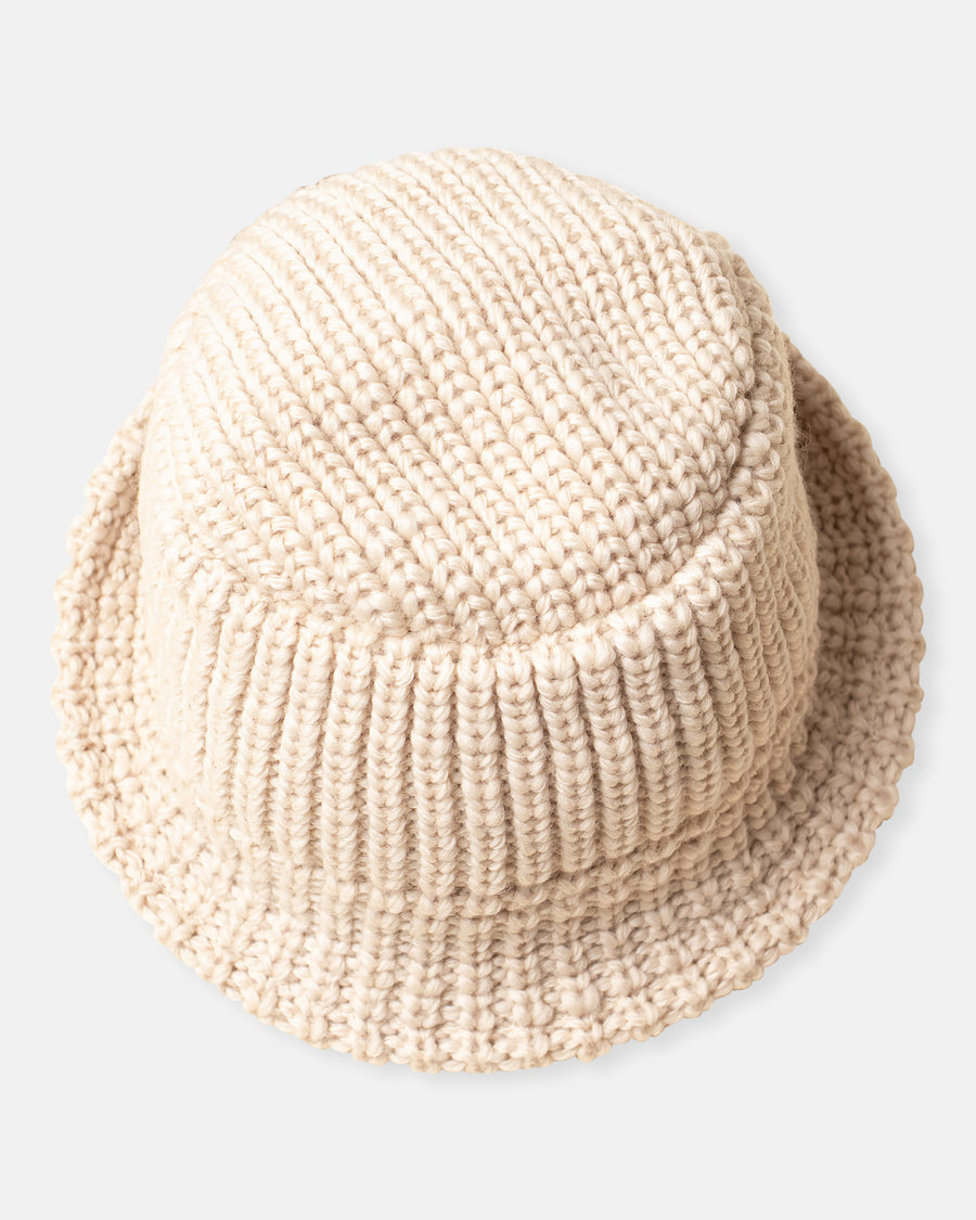 knitted wool bucket hat
