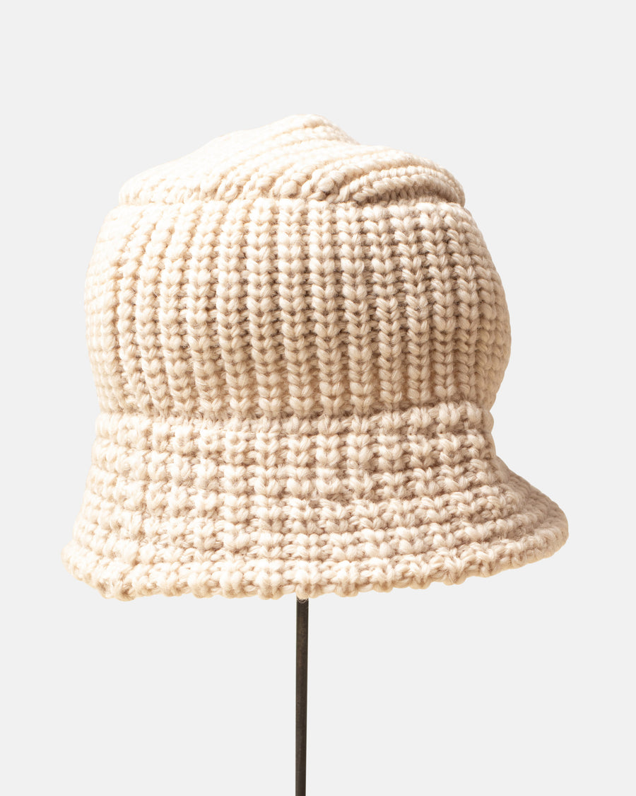 knitted wool bucket hat