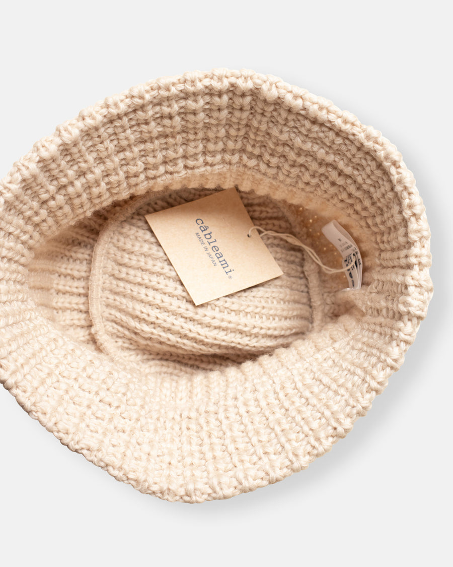 knitted wool bucket hat