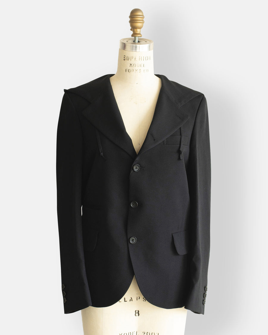 hooded blazer