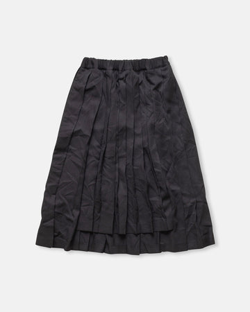 step hem pleated skirt