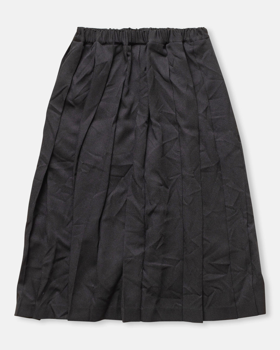 step hem pleated skirt