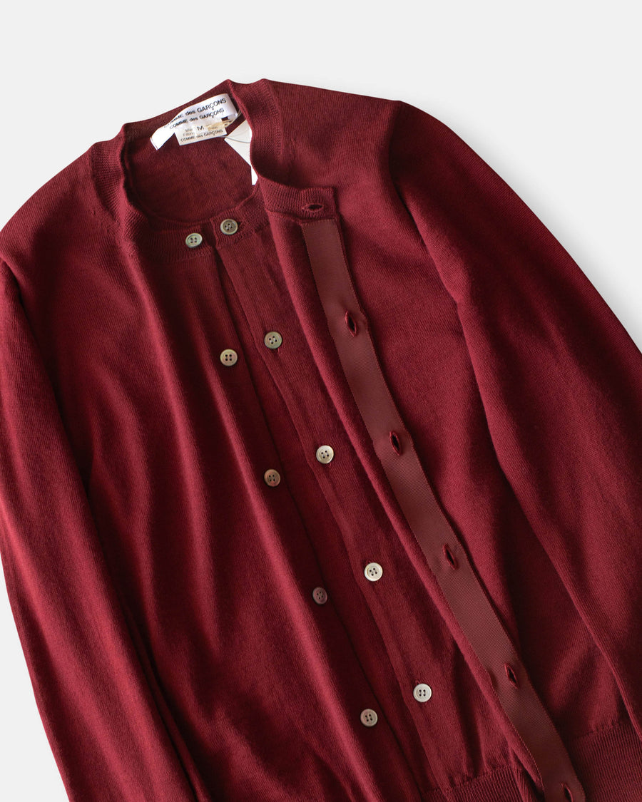 double front cardigan