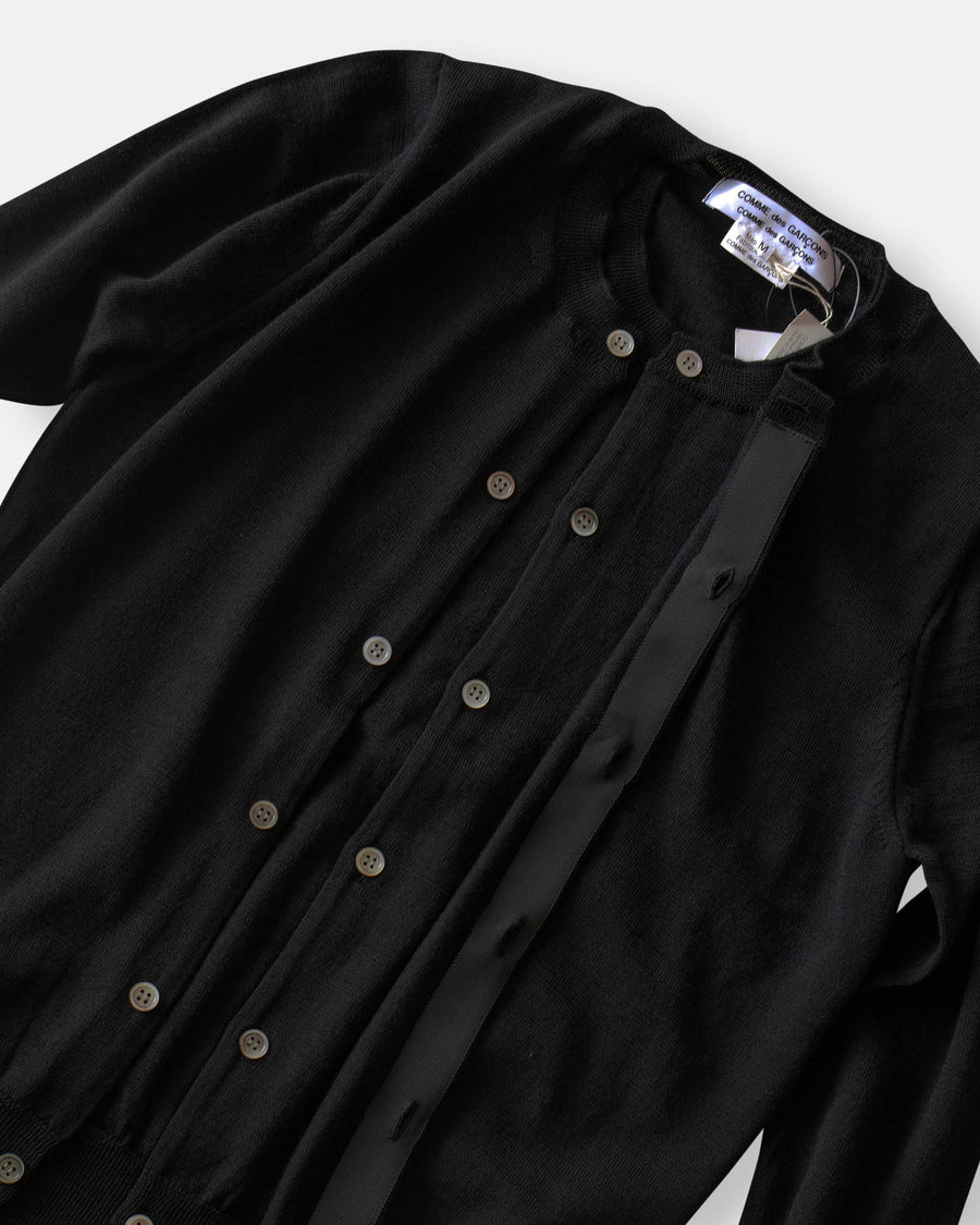 double front cardigan
