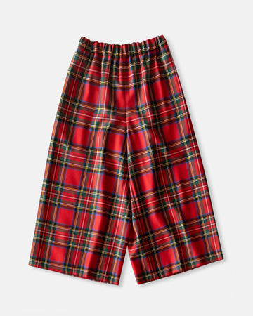 tartan wide leg pants