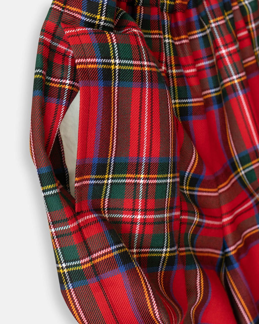 tartan wide leg pants