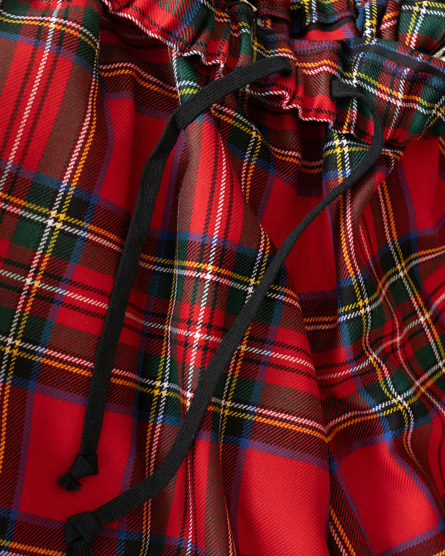 tartan wide leg pants