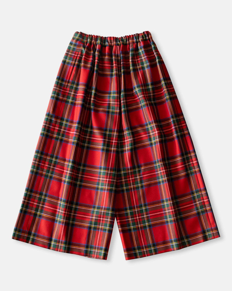 tartan wide leg pants
