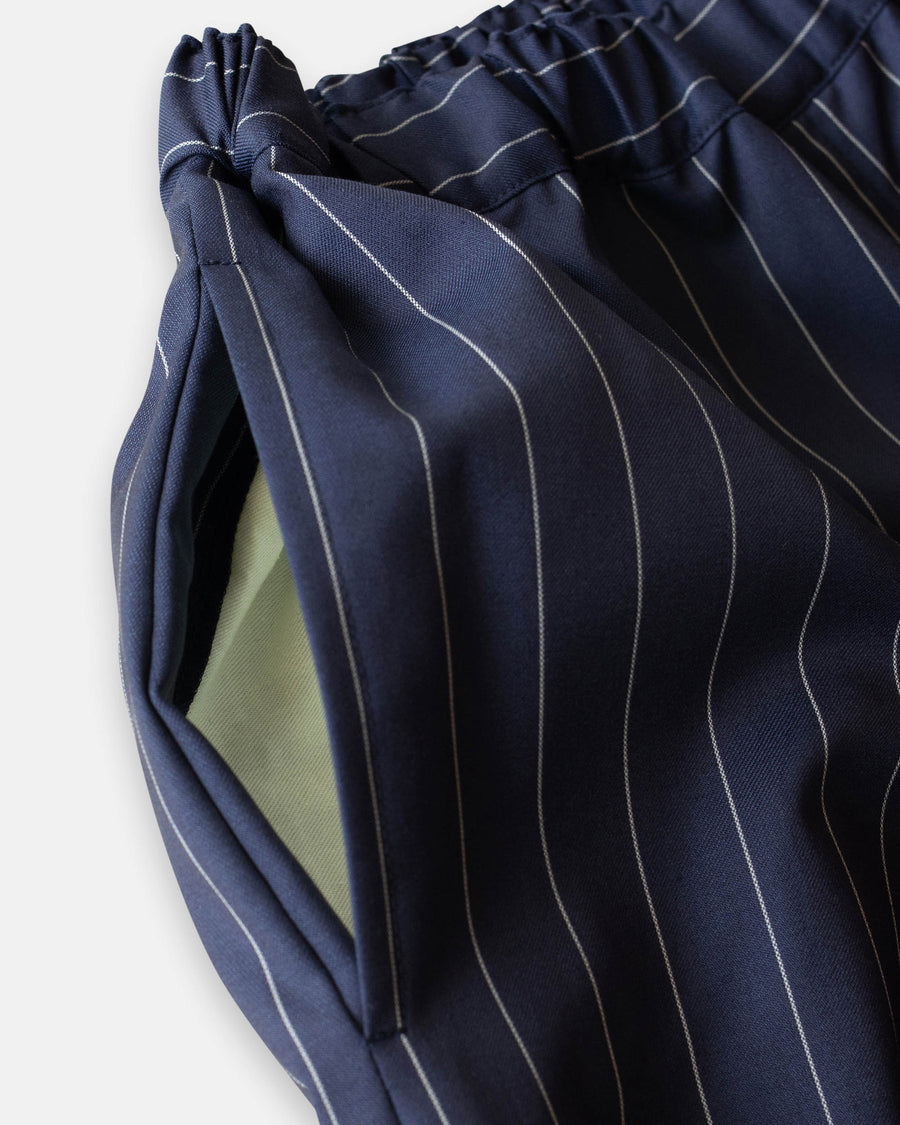 wool silk cloth stripe pants