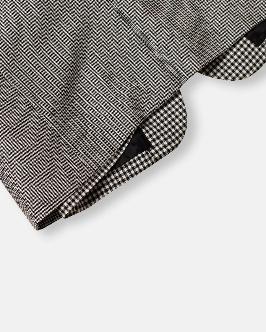 houndstooth check double layer blazer