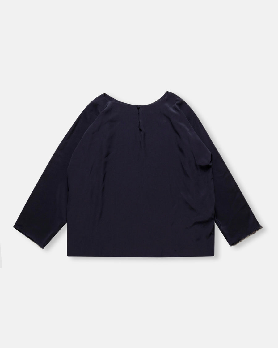round neck silk top