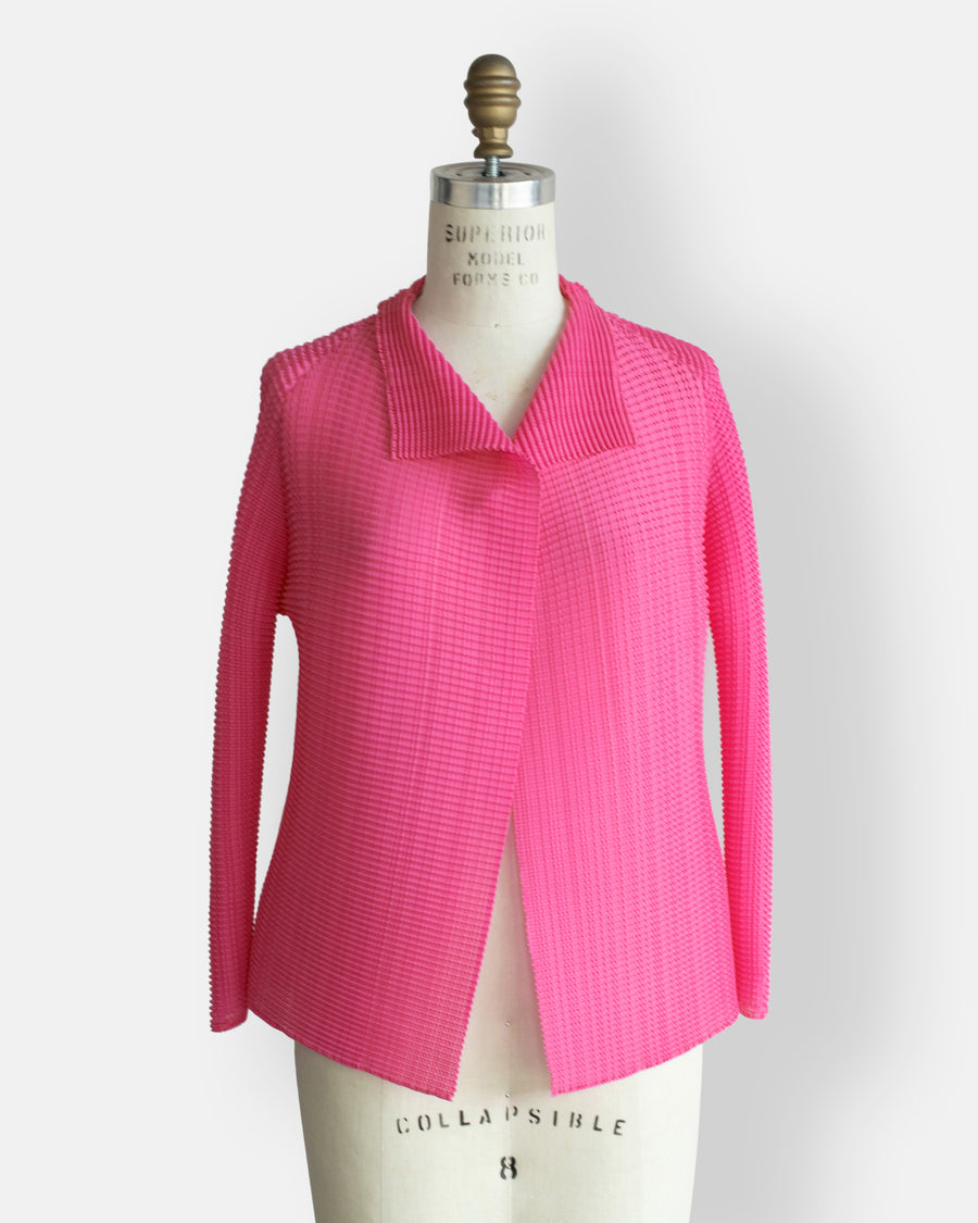 wooly pleats cardigan