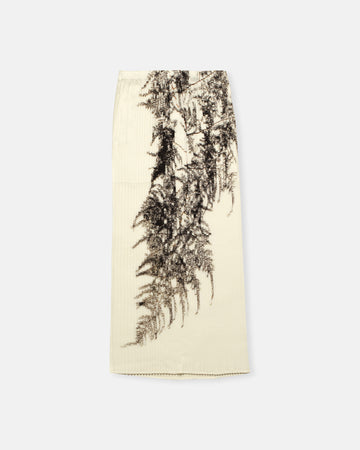 pressed flora pleats skirt