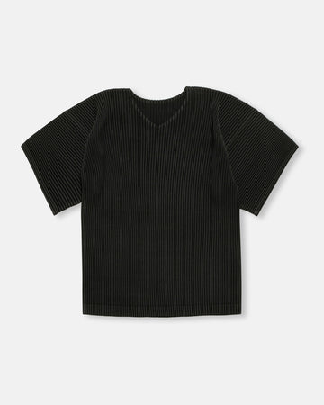 mc pleated v-neck
