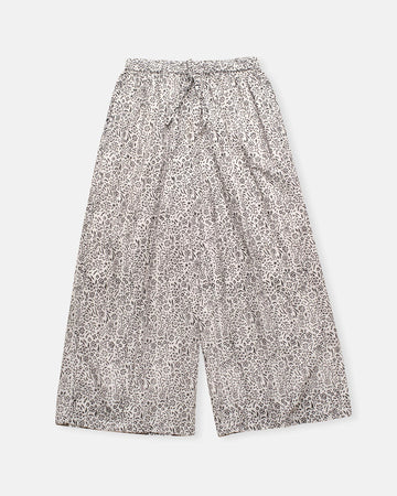 cotton flower block print easy pants