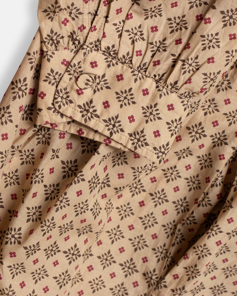 mini pintuck floral print dress