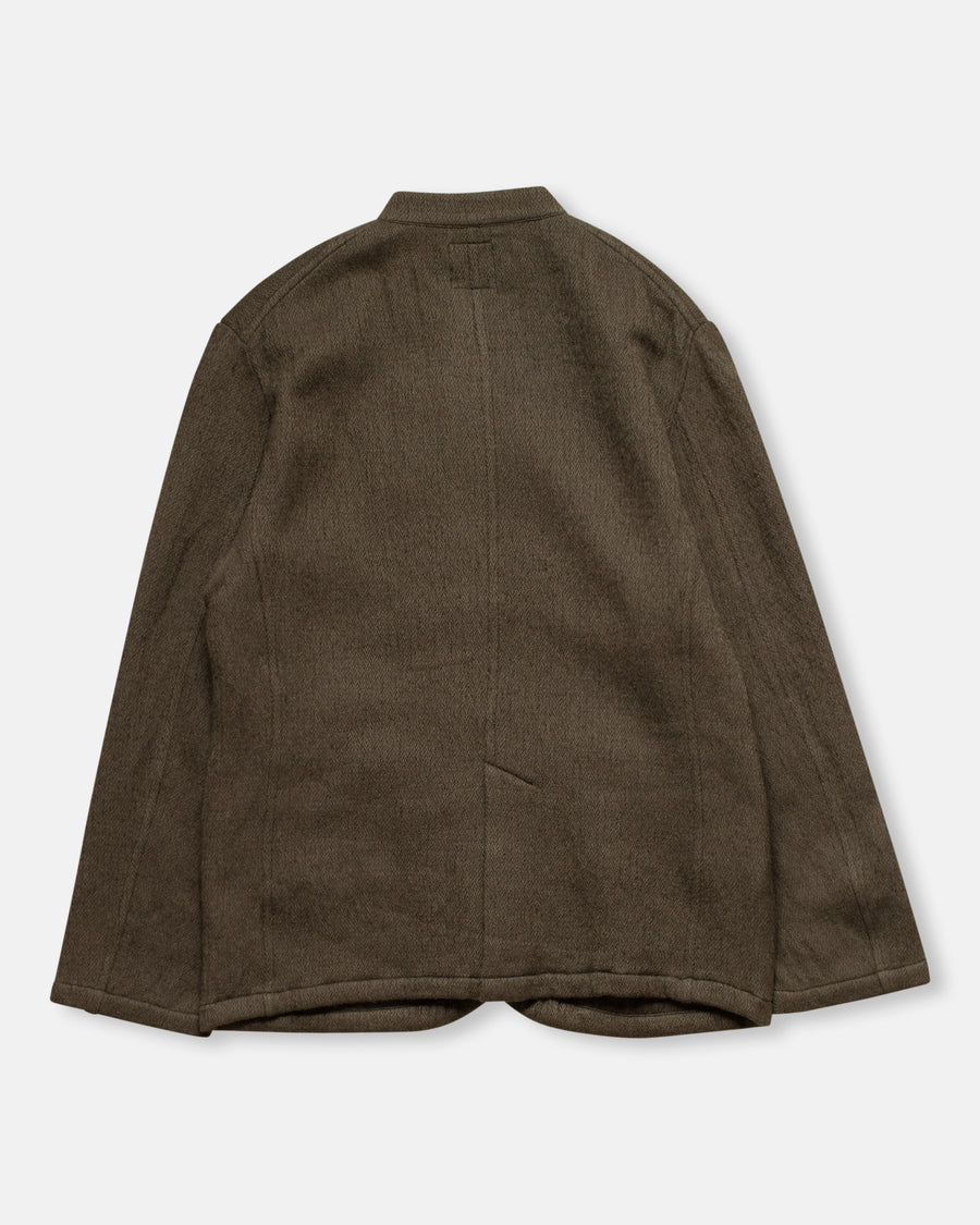 stand collar fly front jacket