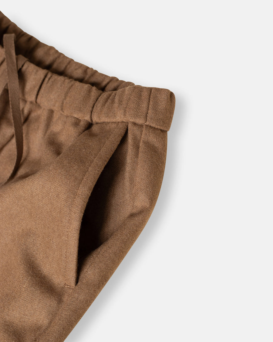 wool flannel easy tapered pants