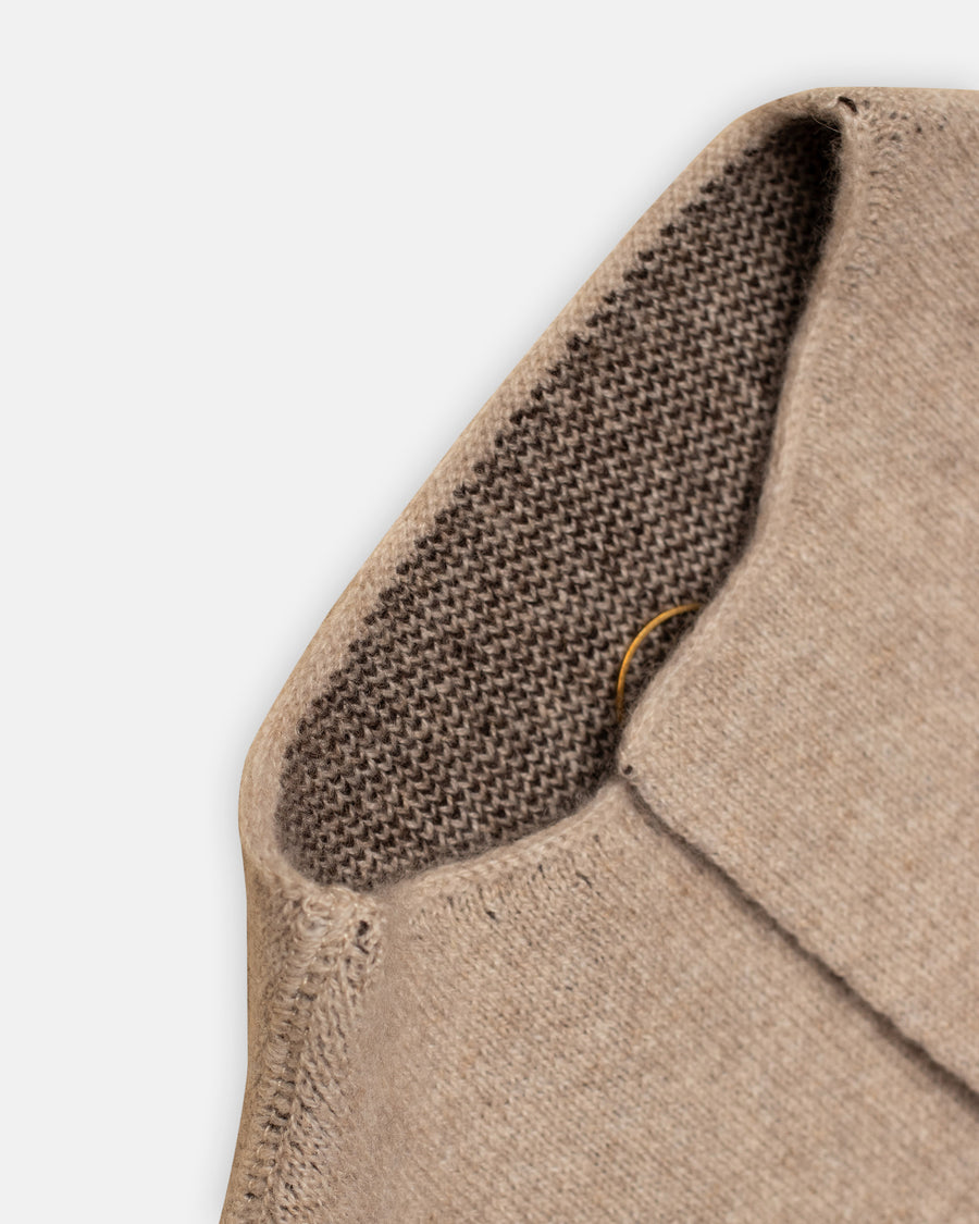 cashmere reversible open jacket