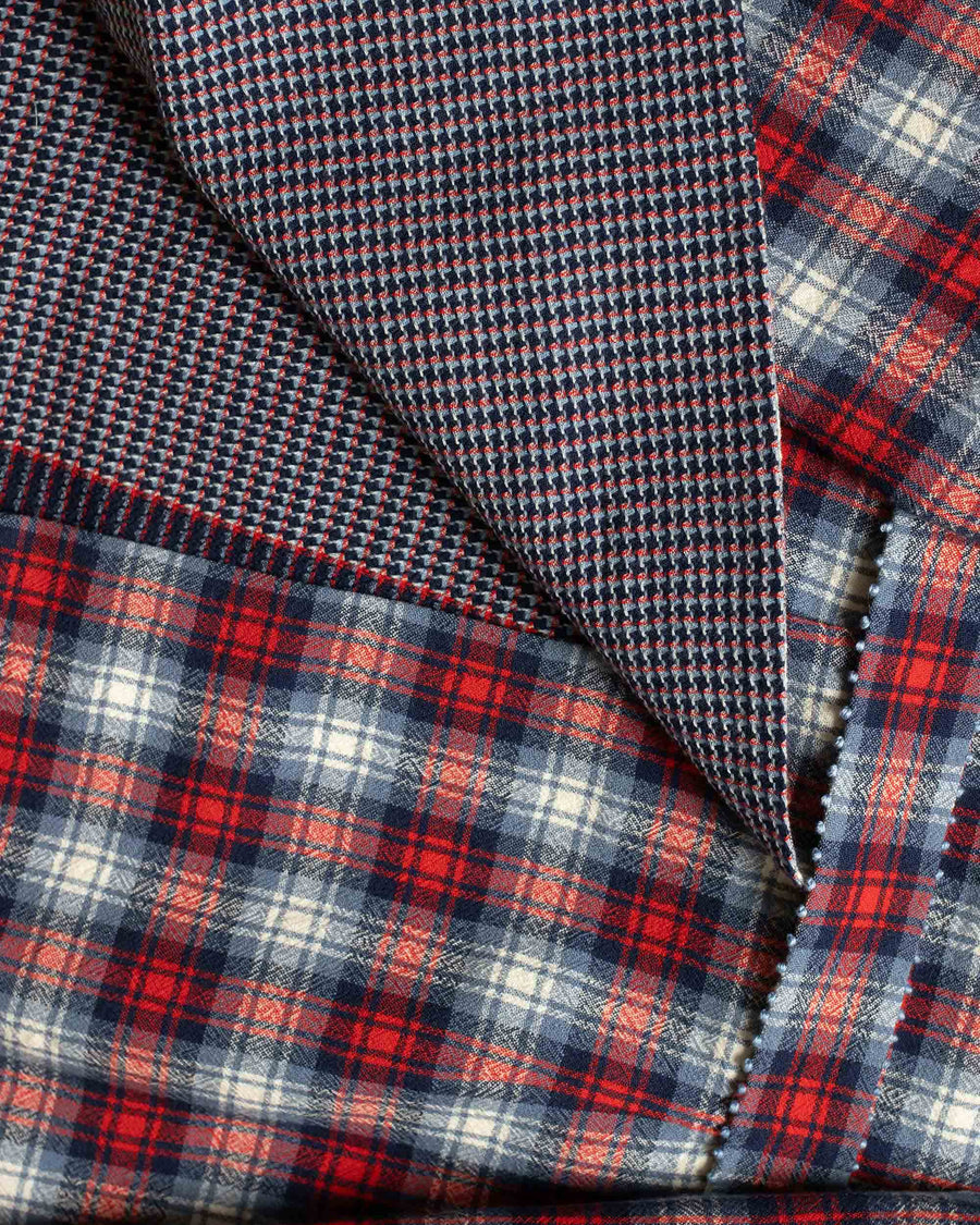 reversible double faced plaid jacket