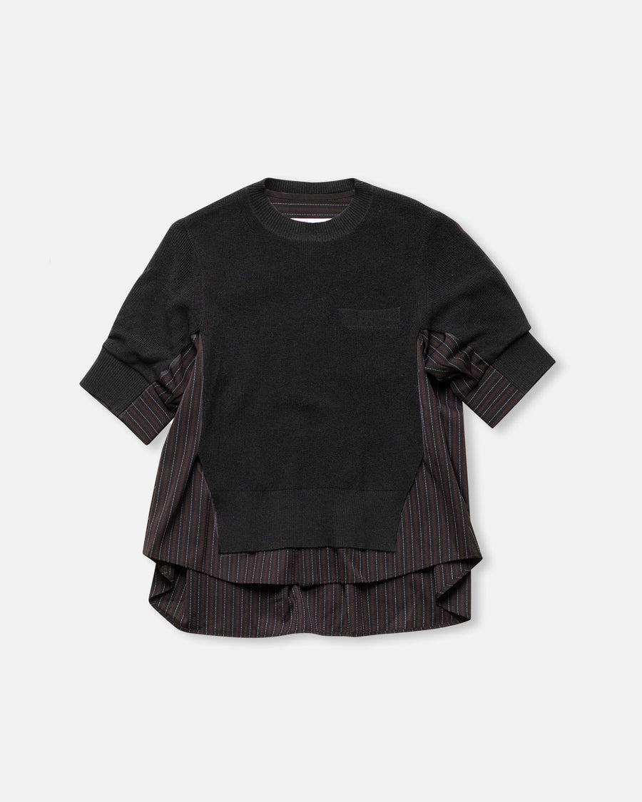 stripe doeskin x wool knit pullover