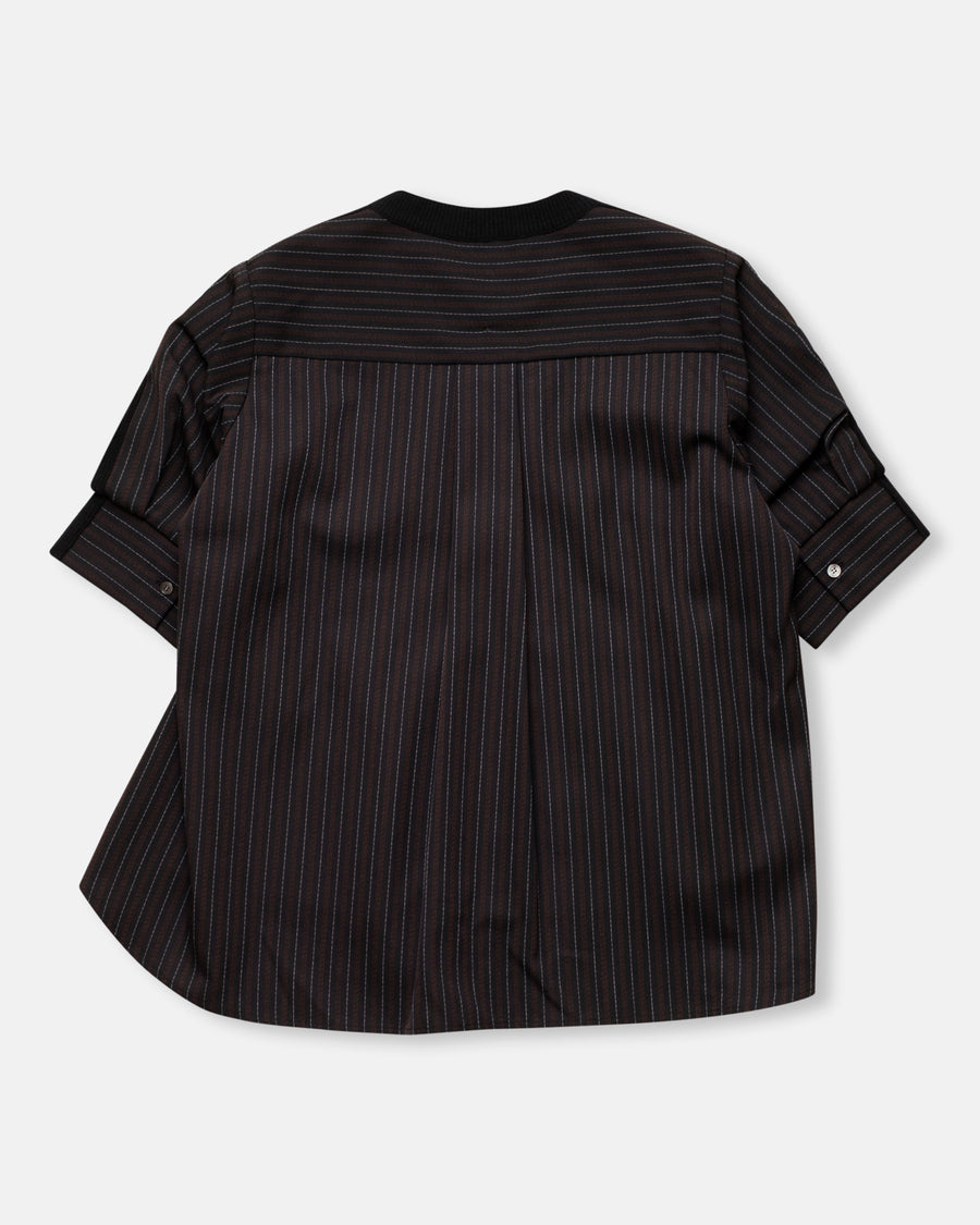 stripe doeskin x wool knit pullover