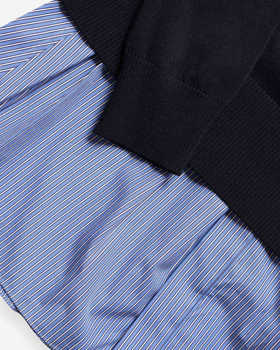 poplin x cotton knit dress