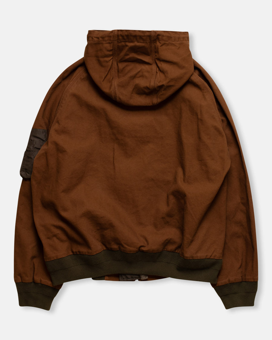 sacai x carhartt duck hooded jacket