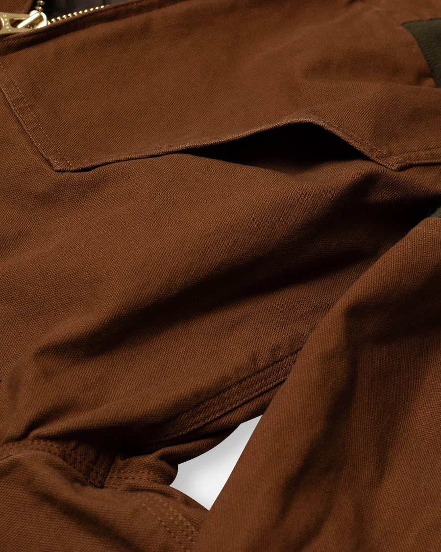 sacai x carhartt duck hooded jacket
