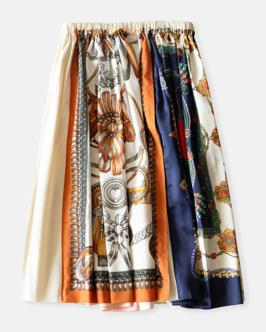 scarf print skirt