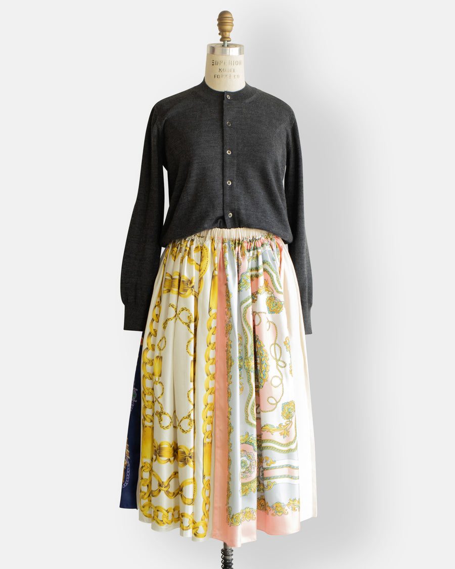 scarf print skirt